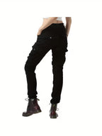 Women's Casual Pants High Waisted Stretchy Comfortable Workout Yoga Travel Jogger Trousers with Pockets for Daily Wear