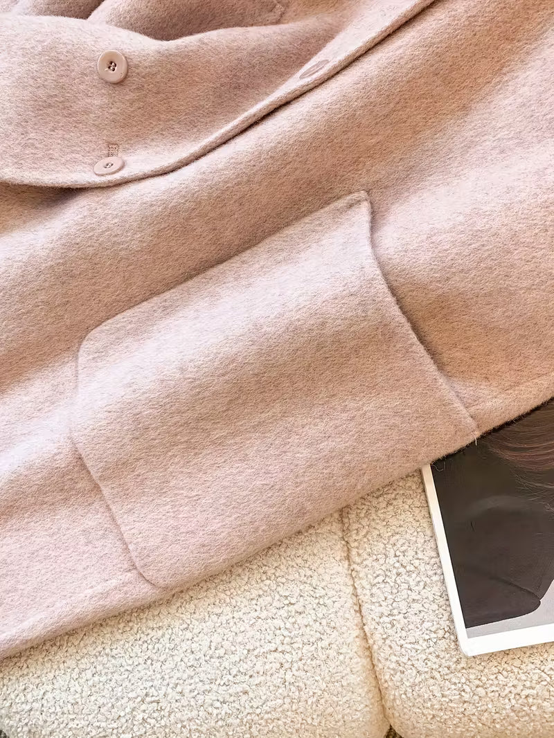 Long Coat in Girly Pink Style