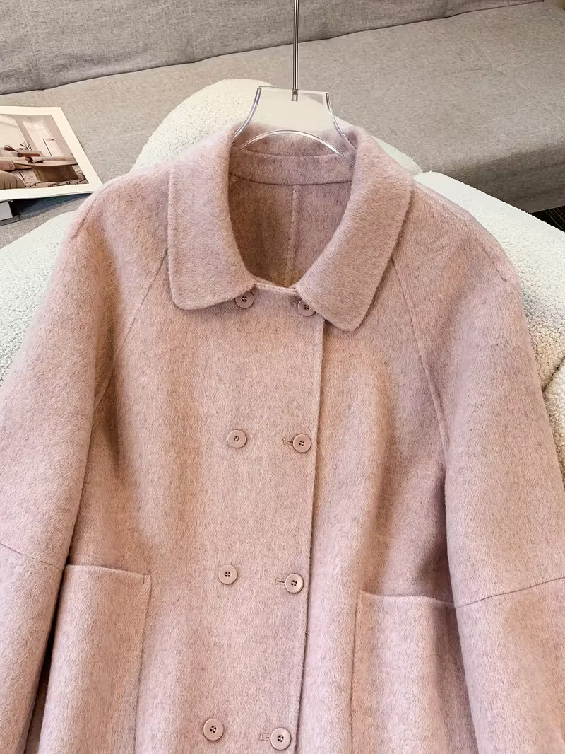 Long Coat in Girly Pink Style