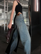 Women'S Elegant Long Tank Top - Asymmetric Hem Vest Sleeveless T-Shirt, Solid Color All-Season Versatile Top for Casual & Formal Wear