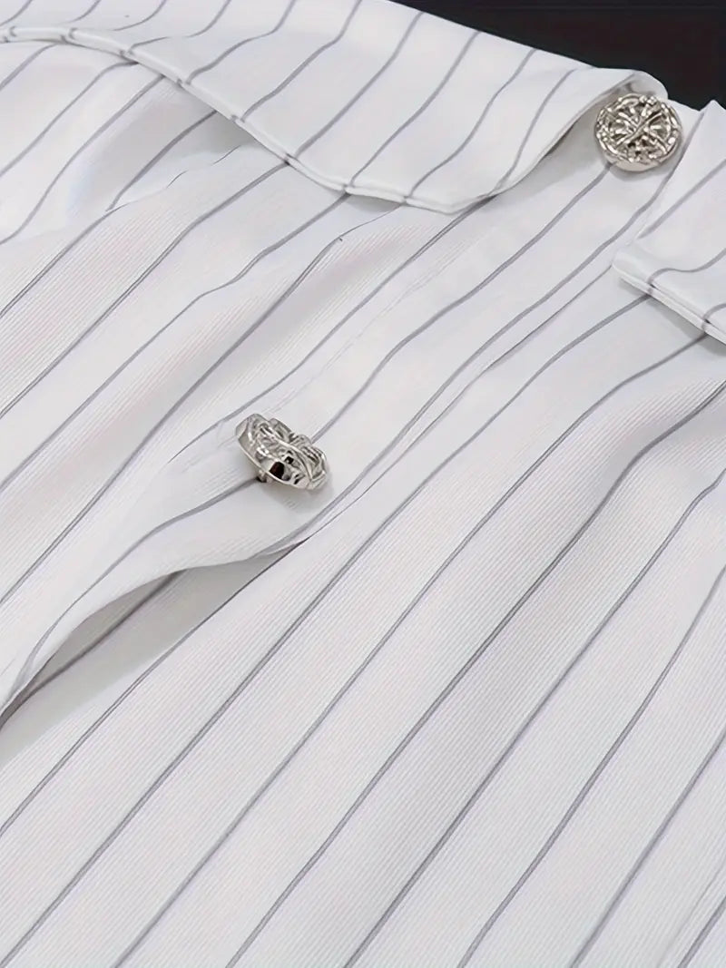 Women Stripe Tank Tops Buttons Slit Halter Neck Sleeveless Vests Summer Backless Short Tops Streetwear