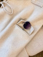 Women's Elegant White Wool Coat - Short Length Lapel Collar Tailored Winter Jacket with Belt