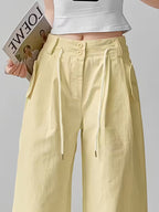 Summer Spring Tea Sweet Cool Loose Casual Work Pants 2025 New High-Waisted American Style Flared Joggers