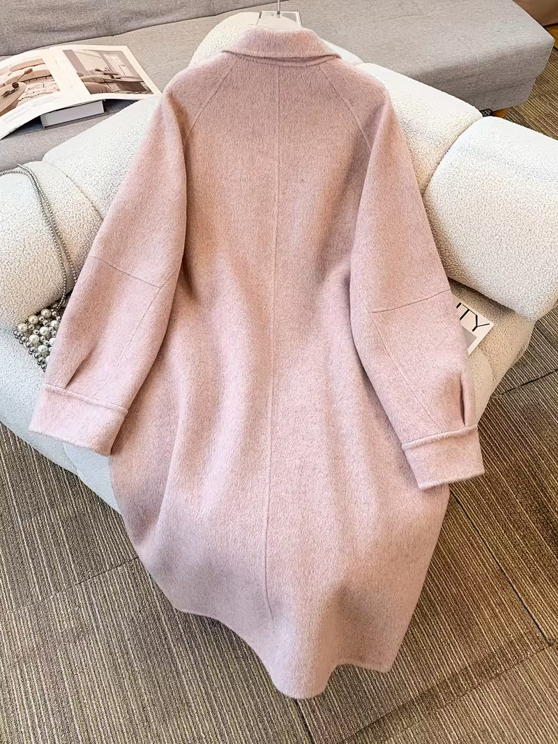 Long Coat in Girly Pink Style