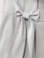 Women's High-Waisted Elastic Waist Baggy Pants with Adjustable Drawstring - Loose Wide Leg Casual Trousers, Solid Color All-Season Comfort, Machine Washable