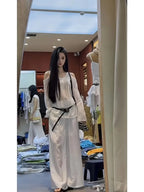 Marie·CoCo French-Inspired Off-Shoulder Top - Vintage Style, Loose Fit, White Ruffled Sleeveless Blouse for Women, Perfect for Spring/Summer/Fall, Casual Chic Outfit, Spring Summer Fashion, Offshoulder Fashion, Ruffled Sleeve Design