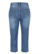 5pcs Women's Casual Slim-fit Jeans, Made Of Viscose Blend Elastic Fabric, Solid Color Design with Fur Edge Details, Suitable for Wearing In Autumn And Winter